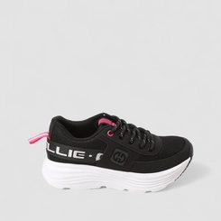 Tênis Ollie Originals Virtus Esportivo Feminino Elástico Preto