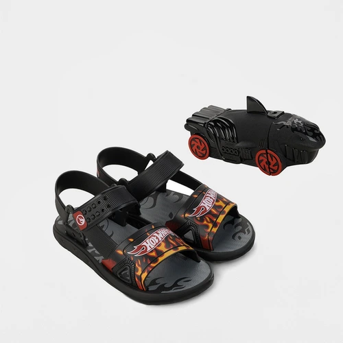 Sandália Infantil Hot Weels Shark & Estojo Preto