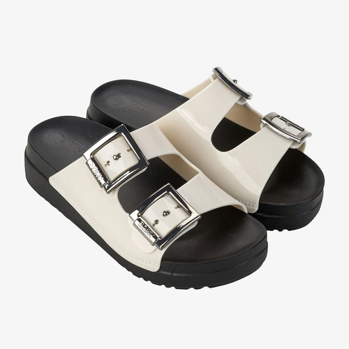 Tamanco Papete Zaxy Partner HI Flatform Fivelas Off-White