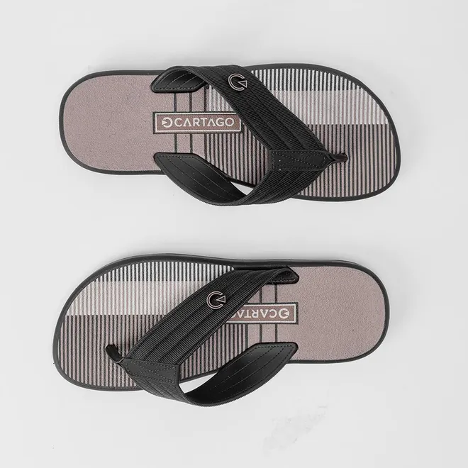 Chinelo Masculino Cartago Montreal Marrom & Preto