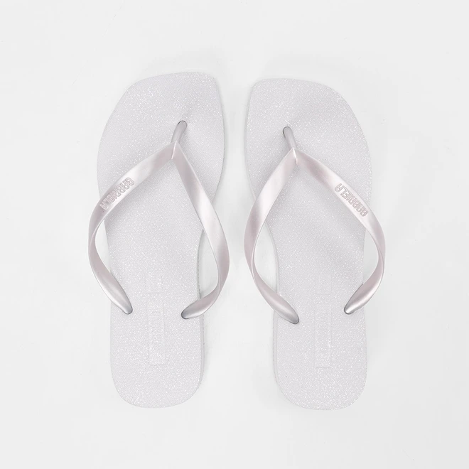 Chinelo Feminino Gabriela Glitter Branco