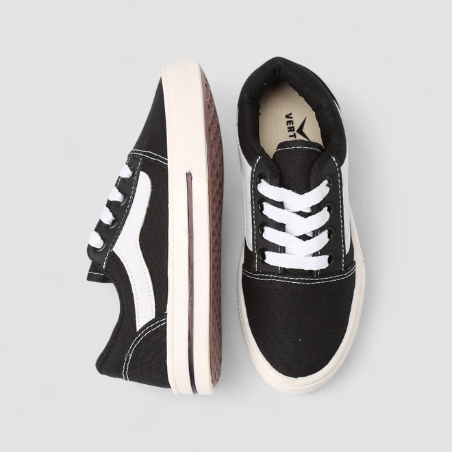 Tênis Casual Infantil Vertus Recorte Lateral Preto