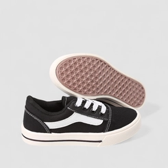 Tênis Casual Infantil Vertus Recorte Lateral Preto
