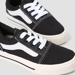 Tênis Casual Infantil Vertus Recorte Lateral Preto