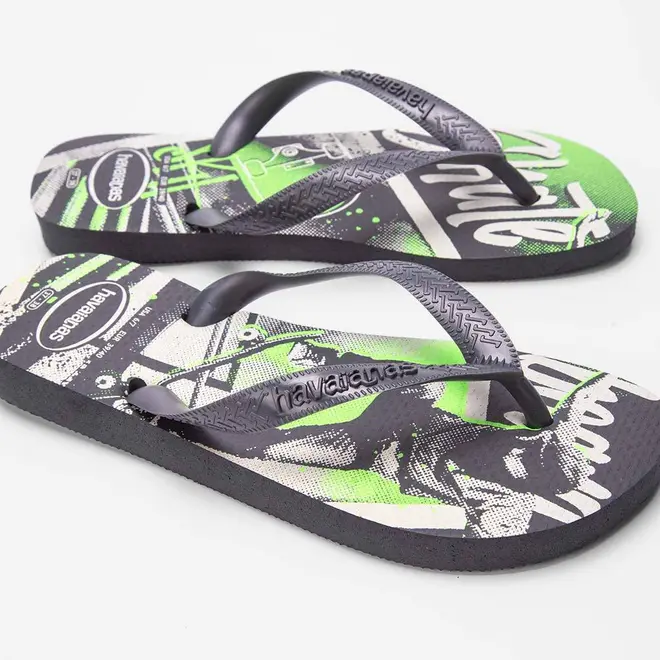 Chinelo Masculino Havaianas Top Athletic Original Neon & Grafite
