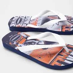 Chinelo Havaianas Top Athletic Branco & Marinho