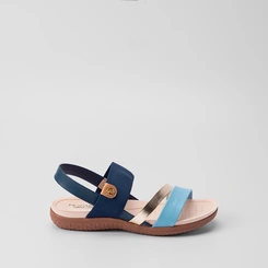 Sandalia Modare Ultraconforto Anabela Detalhes Tiras Azul