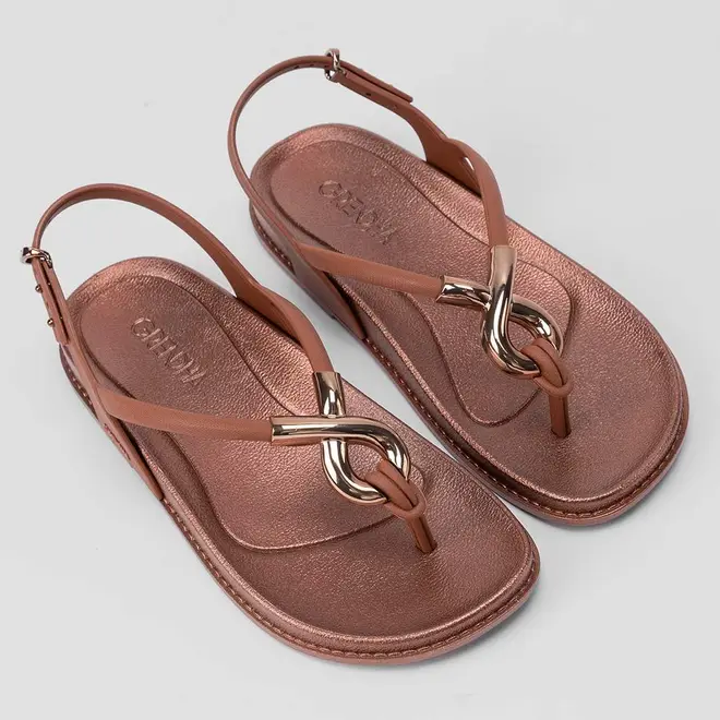 Sandália Grendha Musa Flatform Bronze