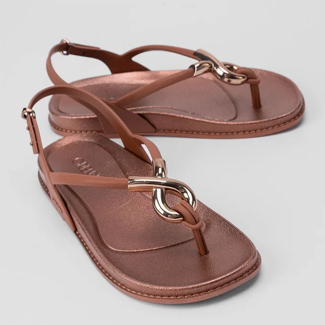 Sandália Grendha Musa Flatform Bronze