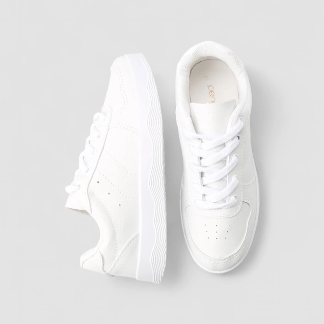Tênis Penélope Casual Feminino Recortes Branco