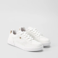 Tênis Kolosh Casual Feminino Pespontos Branco