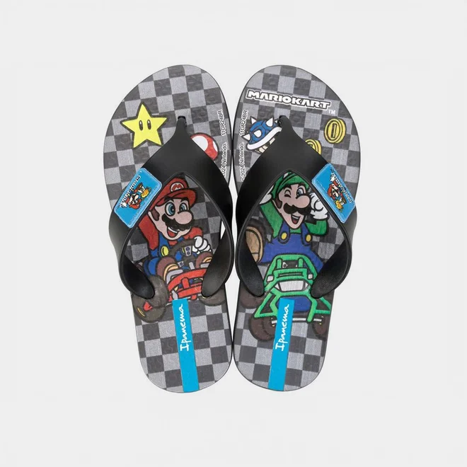 Chinelo Infantil Ipanema Super Mario Grafite