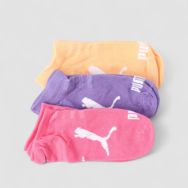 Kit Meia Sapatilha Infantil Puma 3 Pares 29-34 Cores Sortidas