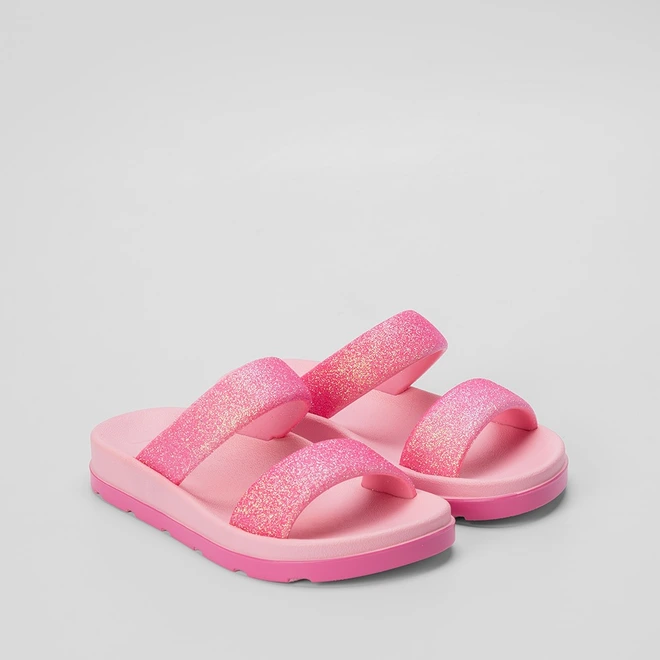 Tamanco Papete Infantil Zaxy Bestie Tira Glitter Rosa
