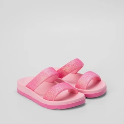 Tamanco Papete Infantil Zaxy Bestie Tira Glitter Rosa