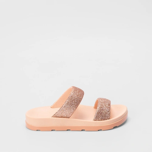 Tamanco Papete Infantil Zaxy Bestie Tira Glitter Nude