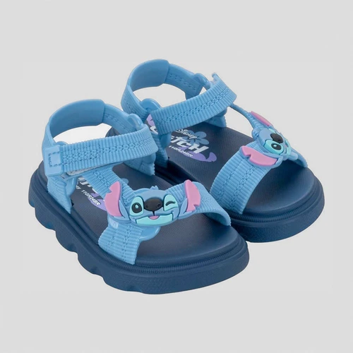 Sandália Infantil Papete Stitch Disney Azul