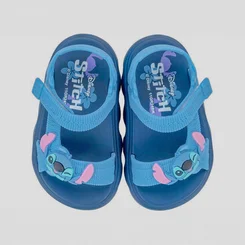 Sandália Infantil Papete Stitch Disney Azul