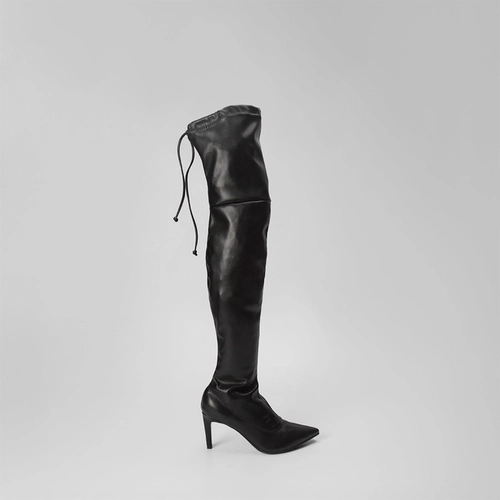 Bota Over The Knee Gabriela Salto Fino Preto
