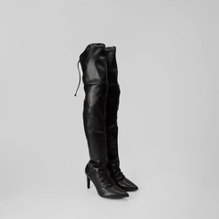 Bota Over The Knee Gabriela Salto Fino Preto