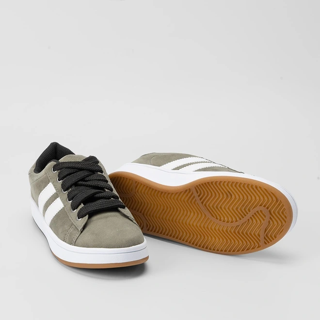 Tênis Vertus Masculino Casual Nobuck Cinza