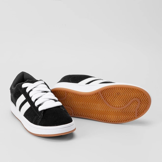 Tênis Vertus Masculino Casual Nobuck Preto