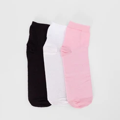 Kit Meia Infantil Cano Curto Stz 3 Pares 26-29 Multicolor
