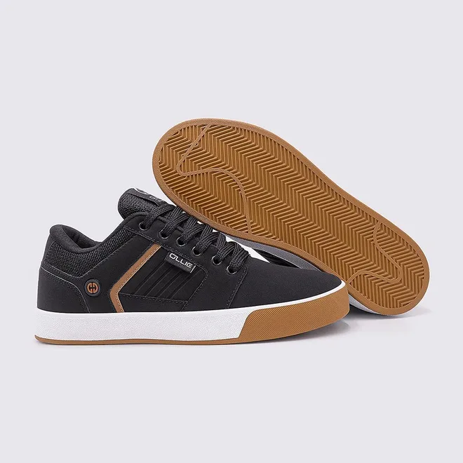Tênis Ollie Casual Masculino Monster Recortes Nobuck Preto