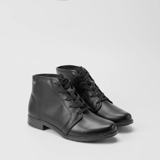 Bota Coturno Mississipi Basica Pespontos Napa Preto