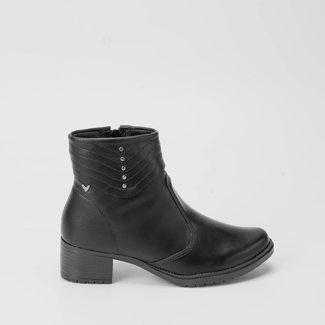 Ankle Boot Mississipi Detalhes Pespontos & Rebite Preto