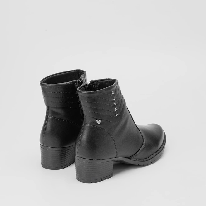 Ankle Boot Mississipi Detalhes Pespontos & Rebite Preto