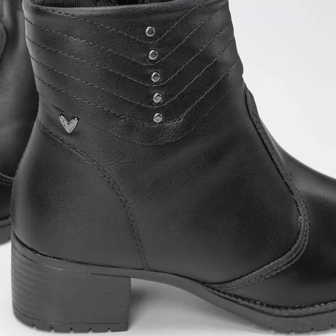 Ankle Boot Mississipi Detalhes Pespontos & Rebite Preto