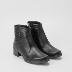 Ankle Boot Mississipi Detalhes Pespontos & Rebite Preto
