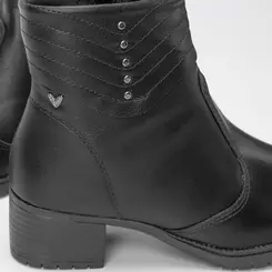 Ankle Boot Mississipi Detalhes Pespontos & Rebite Preto