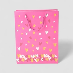 Sacola Yins Média Corações Rosa