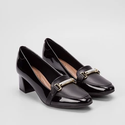 Scarpin Beira Rio Detalhe Strass Preto