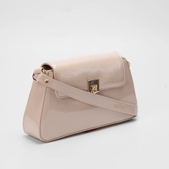Bolsa Baguete Gabriela Verniz Nude