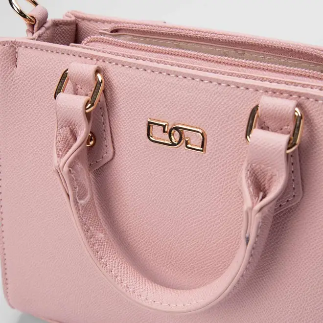 Bolsa Satchel Gabriela Pequena Transversal Essenciais Rosa