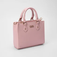 Bolsa Satchel Gabriela Pequena Transversal Essenciais Rosa