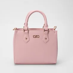 Bolsa Satchel Gabriela Pequena Transversal Essenciais Rosa