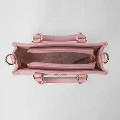 Bolsa Satchel Gabriela Pequena Transversal Essenciais Rosa