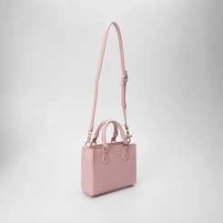 Bolsa Satchel Gabriela Pequena Transversal Essenciais Rosa