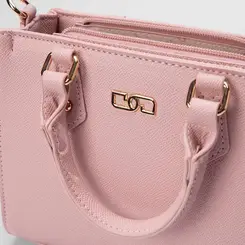 Bolsa Satchel Gabriela Pequena Transversal Essenciais Rosa