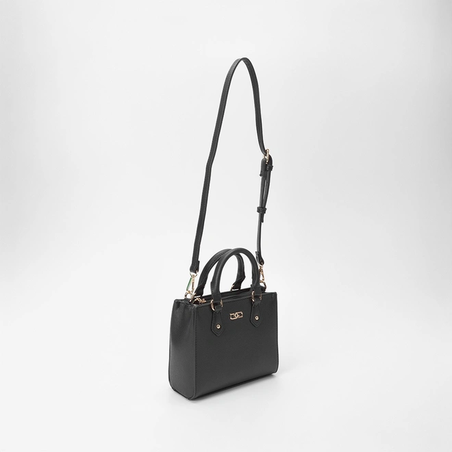 Bolsa Satchel Gabriela Pequena Transversal Essenciais Preto