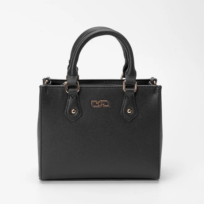 Bolsa Satchel Gabriela Pequena Transversal Essenciais Preto