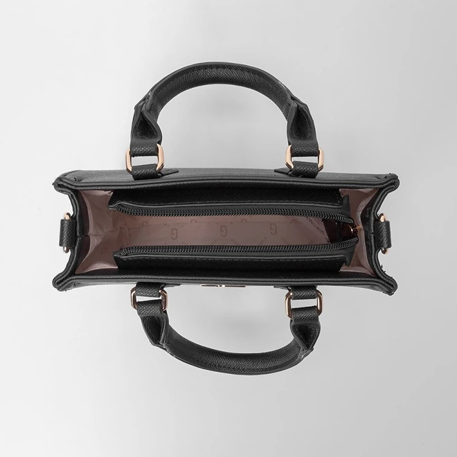 Bolsa Satchel Gabriela Pequena Transversal Essenciais Preto