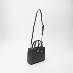 Bolsa Satchel Gabriela Pequena Transversal Essenciais Preto