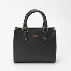 Bolsa Satchel Gabriela Pequena Transversal Essenciais Preto