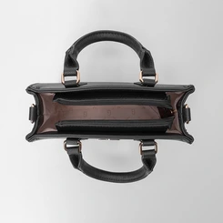 Bolsa Satchel Gabriela Pequena Transversal Essenciais Preto