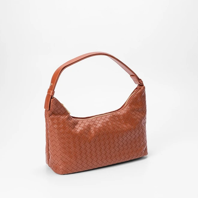 Bolsa Hobo Penélope Tressê Caramelo
